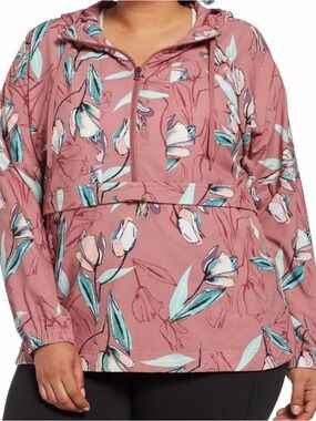 CALIA Floral Pullover Lightweight Jacket